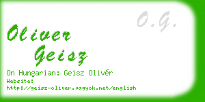 oliver geisz business card