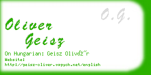 oliver geisz business card